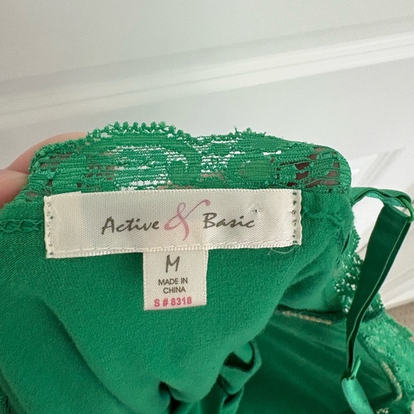 Active Basic Y2K M Lace Trim Stretchy Cami Fairy Coquette - Picture 5 of 5